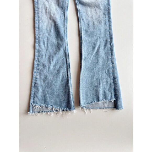 MOTHER The Runaway Step Fray California Cruiser High Rise Bootcut Jeans, Size 24 - Picture 8 of 15